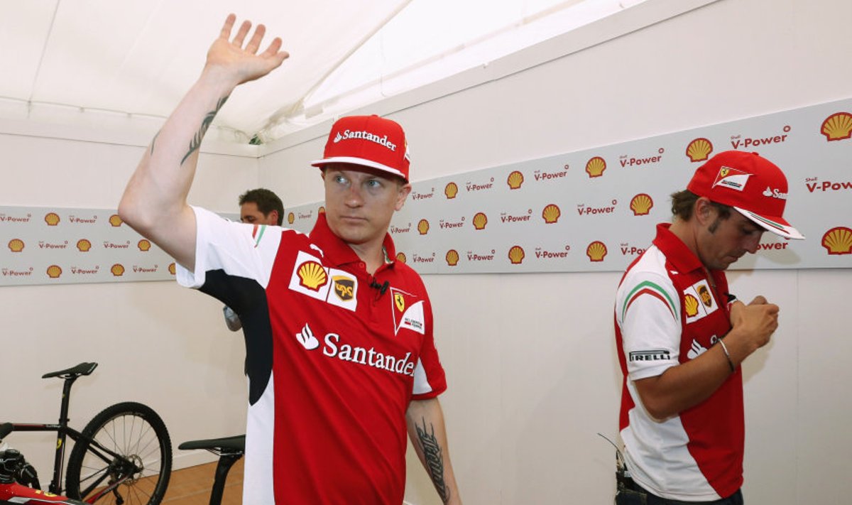 Kimi Räikkönen ja Fernando Alonso.