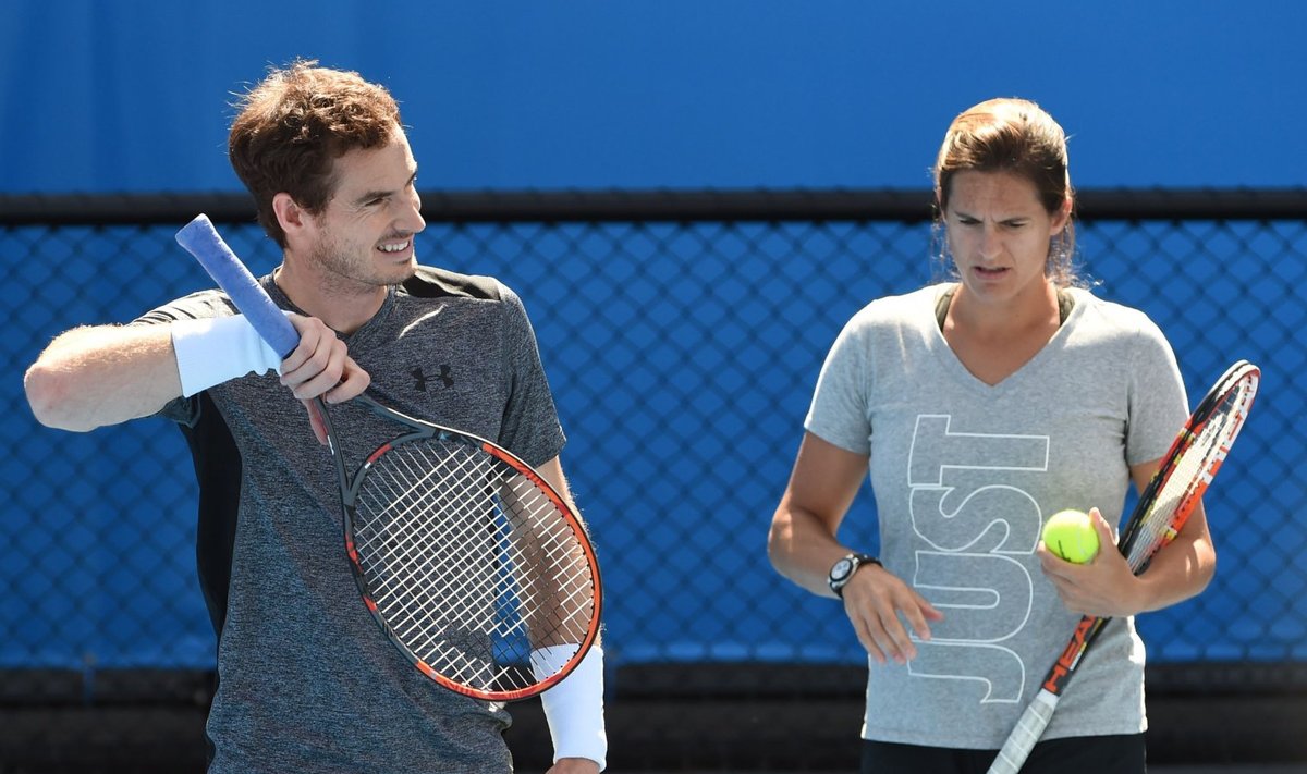 Andy Murray ja Amelie Mauresmo tänavusel Australian Openil
