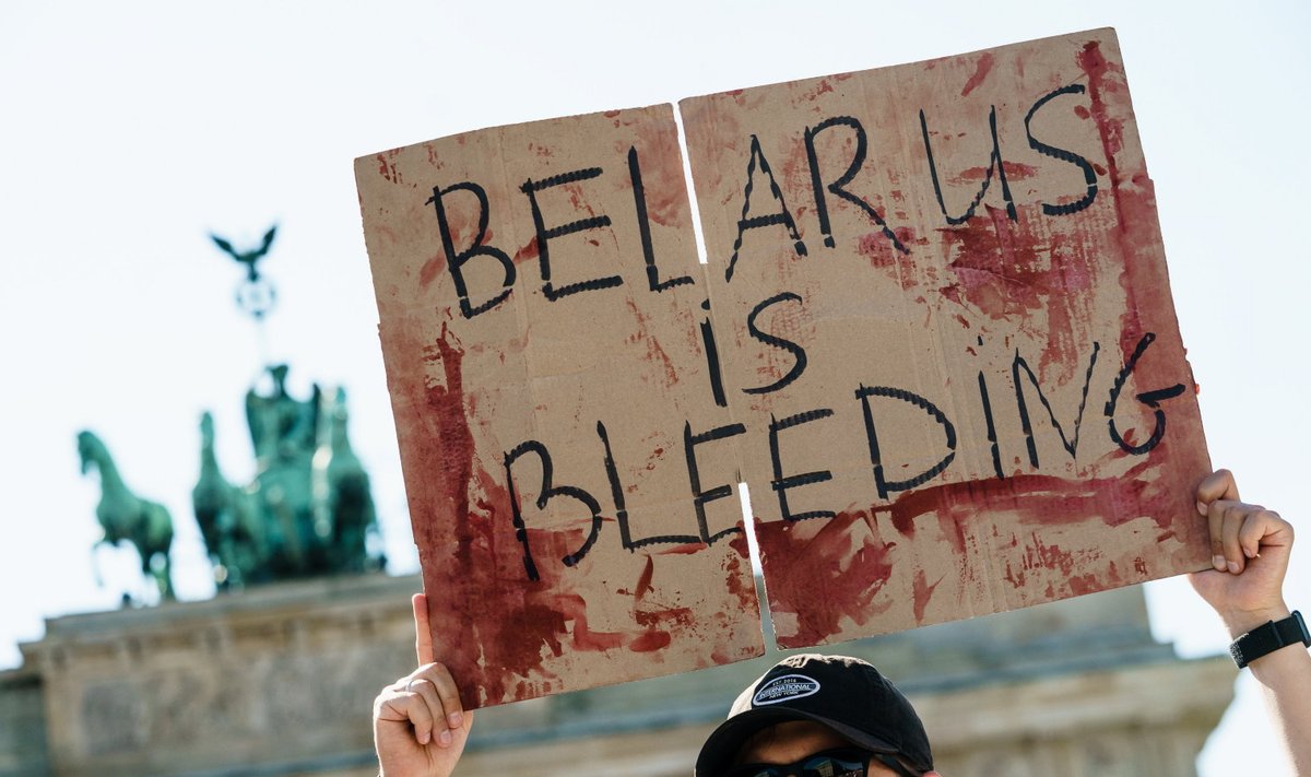 Pühapäevane meeleavaldus Berliinis Valgevene toetuseks