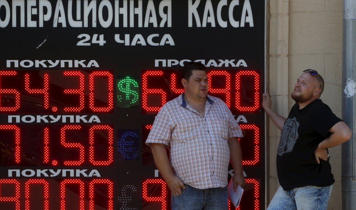 Valuutavahetuse kursitabloo Moskvas