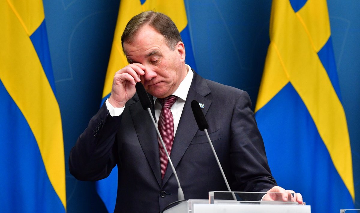 Rootsi peaminister Stefan Löfven kolmapäeval pressikonverentsil