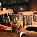 ФОТО: Из-за сломавшегося трамвая в центре Таллинна образовалась трамвайная пробка