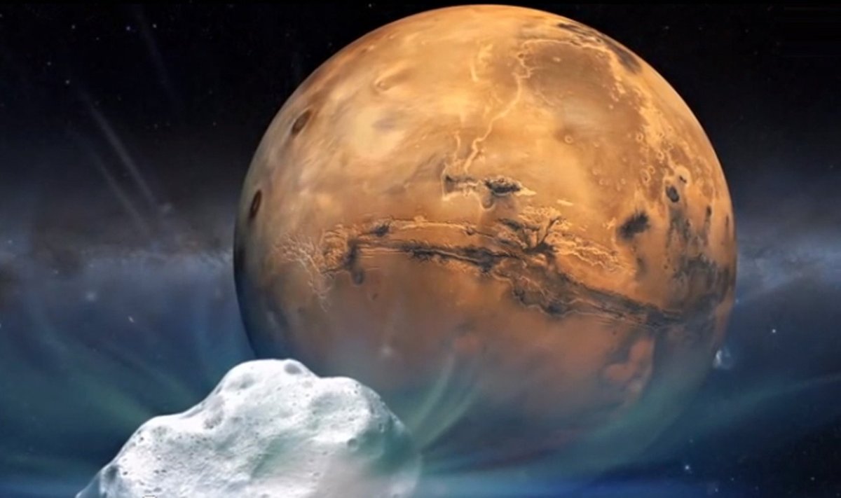 Comet sliding spring come within 87,000 miles of Mars