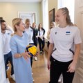 FOTOD | Eesti võrkpallinaiskond külastas peaminister Kaja Kallast ja Stenbocki maja
