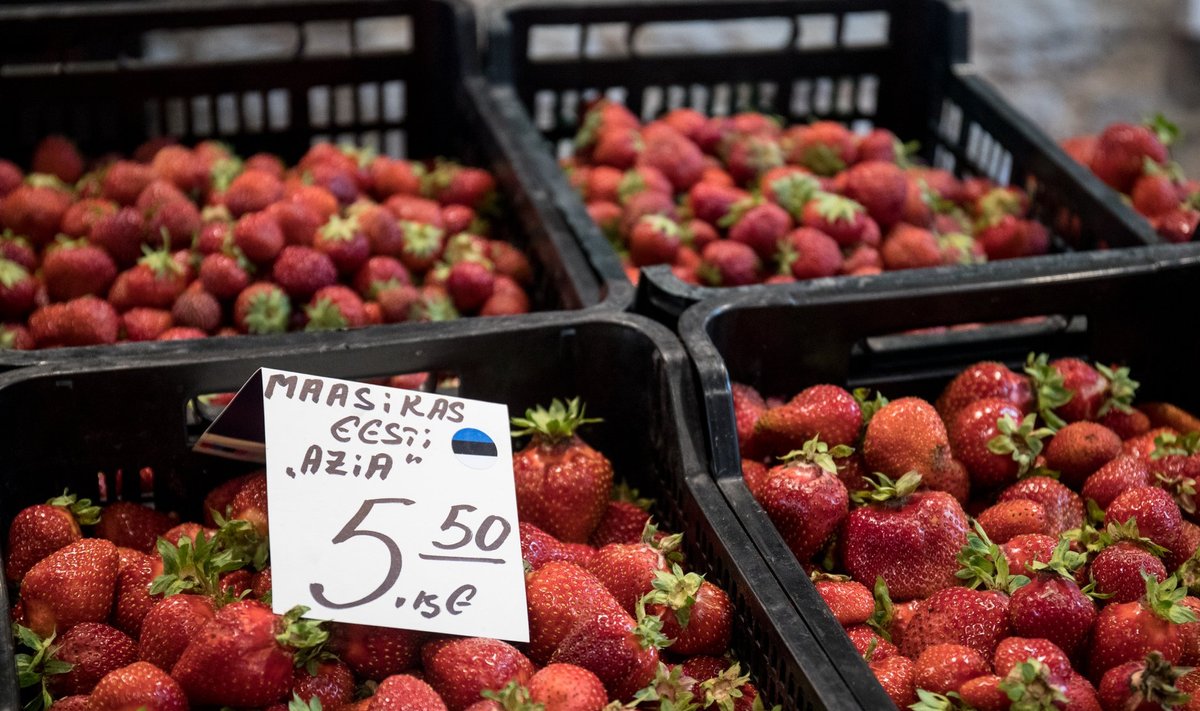 Maasika hinnad Balti jaama turul