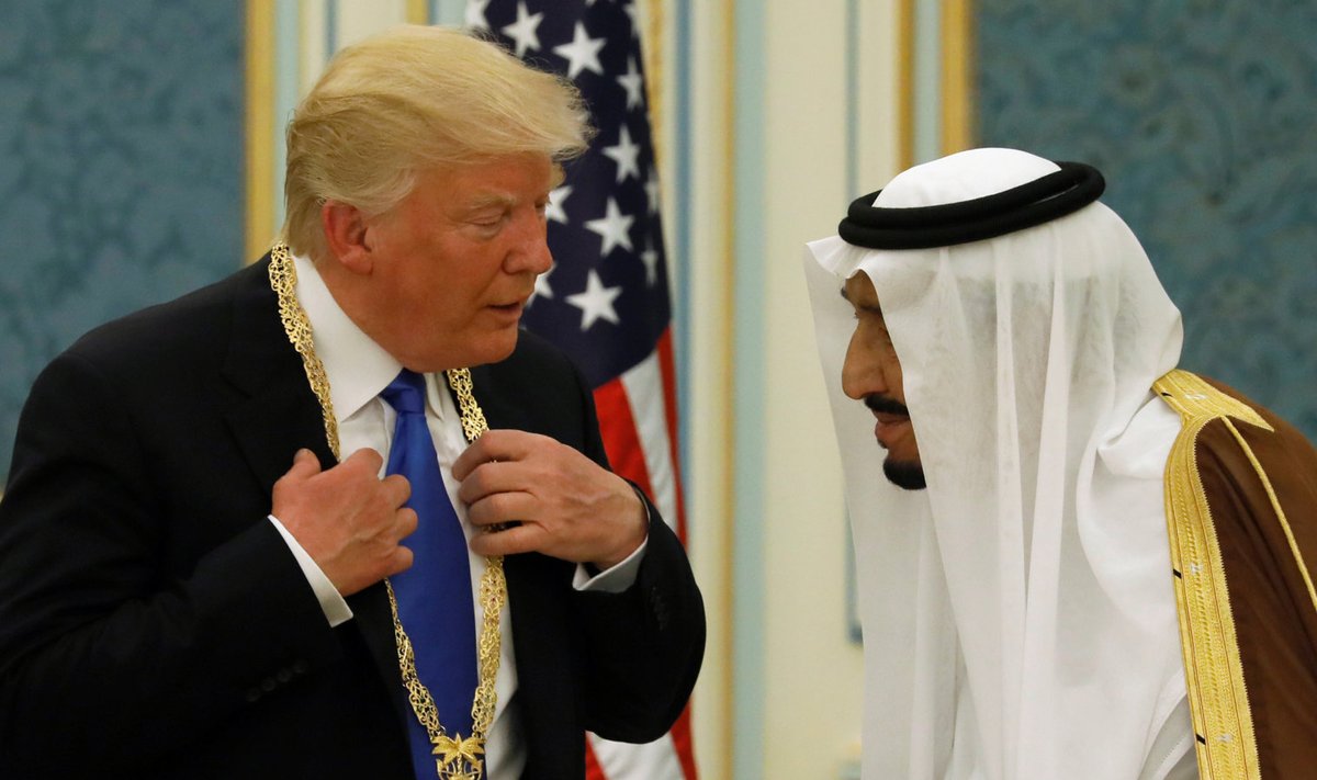 Kuningas Salman andis USA presidendile laupäeval üle Abdulaziz Al Saudi ordeni