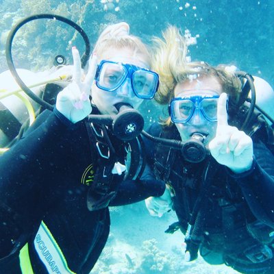 Annabel ja Jaagup Hurghadas sukeldumas.