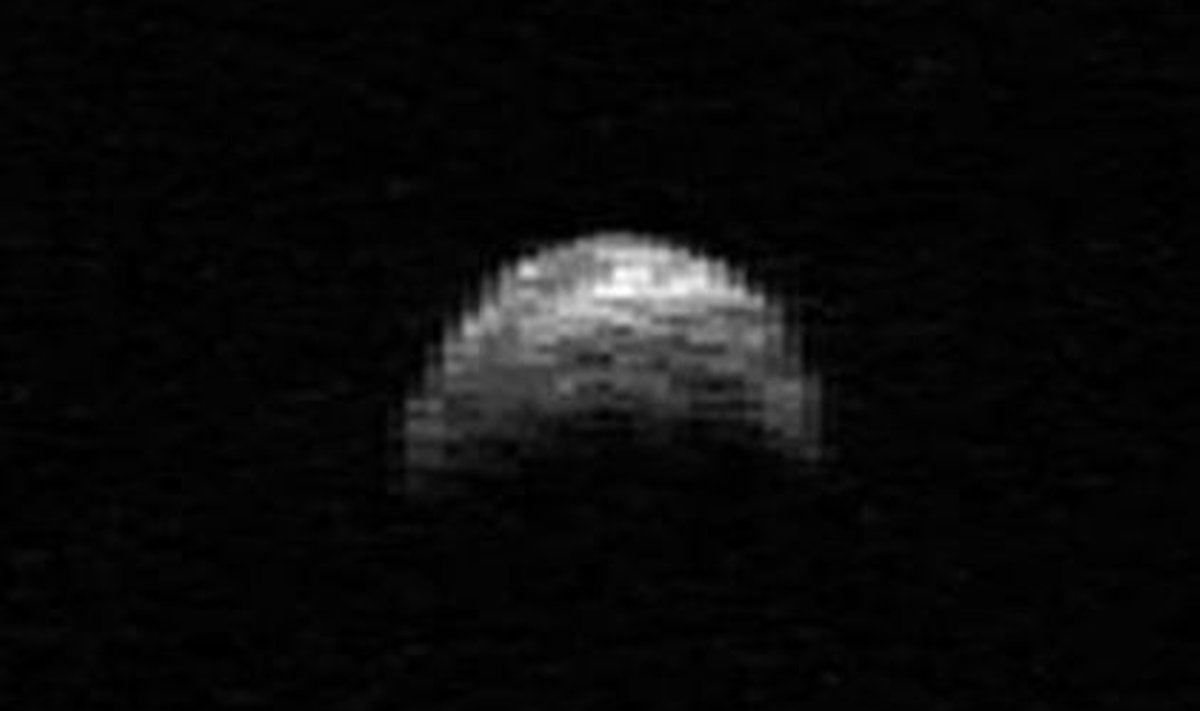Radaripilt asteroidist 2005 YU55. Foto: NASA/Cornell/Arecibo