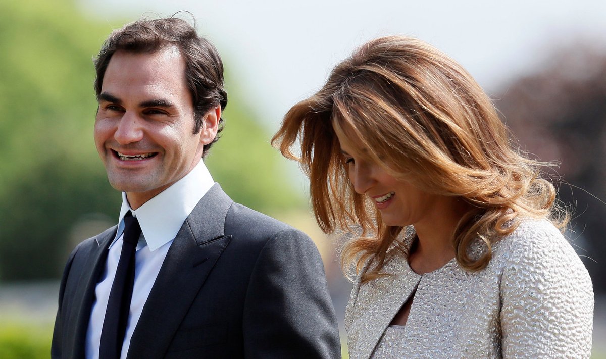 Roger Federer koos oma naise Mirkaga.