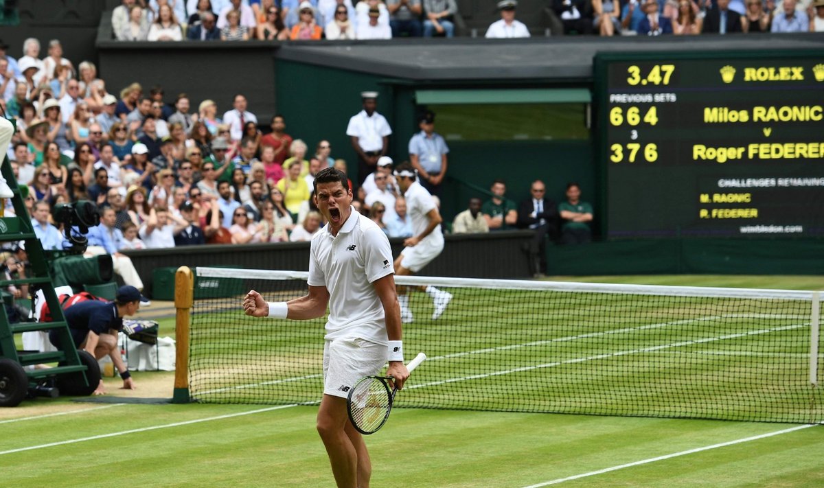 Miloš Raonic alistas Wimbledoni poolfinaalis Roger Federeri