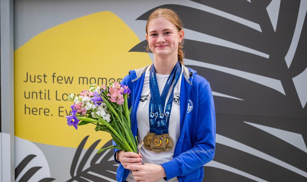 Eneli Jefimova saabus koju kolme kuldmedaliga.