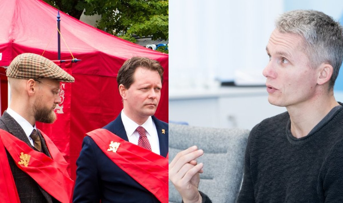 Vasakult SA Pere ja Traditsioonide Kaitseks juhid Varro Vooglaid ja Markus Järvi, paremal SA Liberaalne Kodanik juht Tarmo Jüristo.  