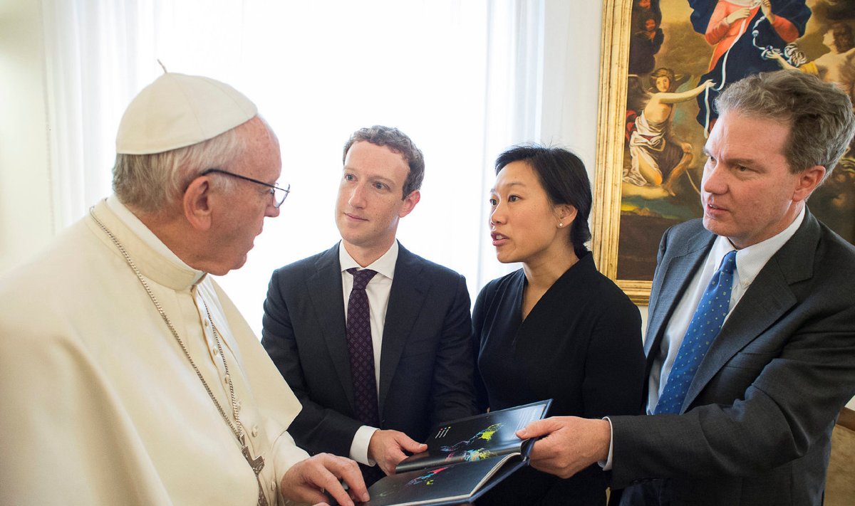 Facebooki juht Mark Zuckerberg külastas Vatikanis paavst Francist