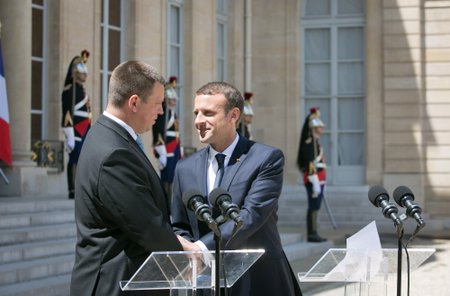 Jüri Ratas, Emmanuel Macron, kohtumine