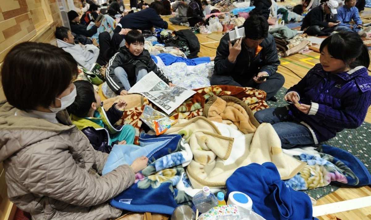 Jaapani tuumajaama lähedalt evakueeritud inimesed