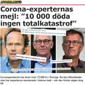 Aftonbladet avalikustas Rootsi teadlaste vestluse: 10 000 koroonasurma - nukker, ent mitte katastroof