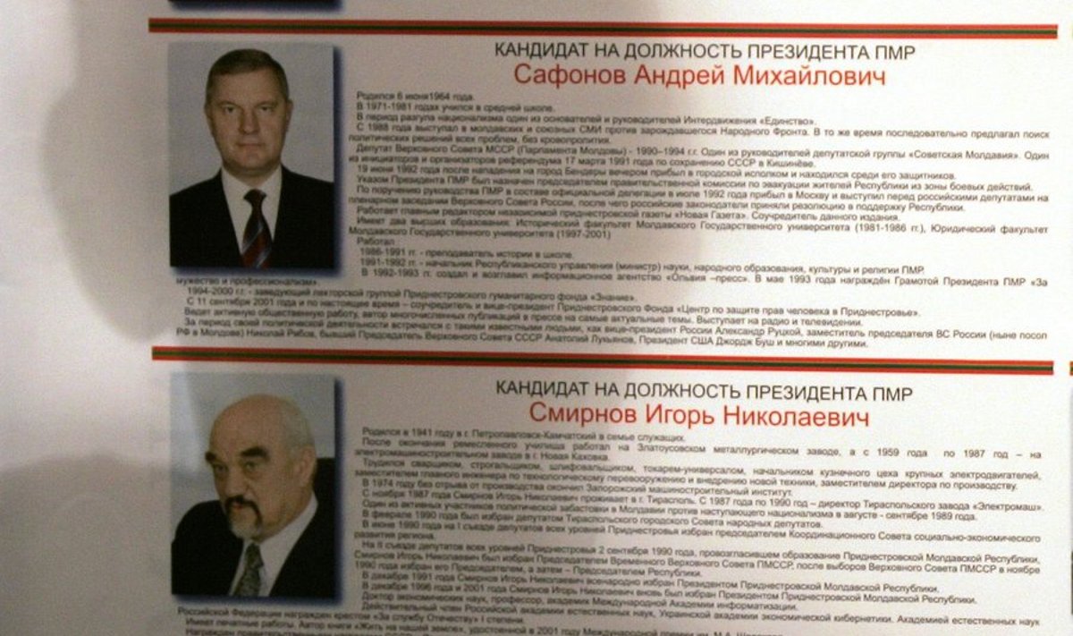 Plakat Transnistria parlamendivalimistelt