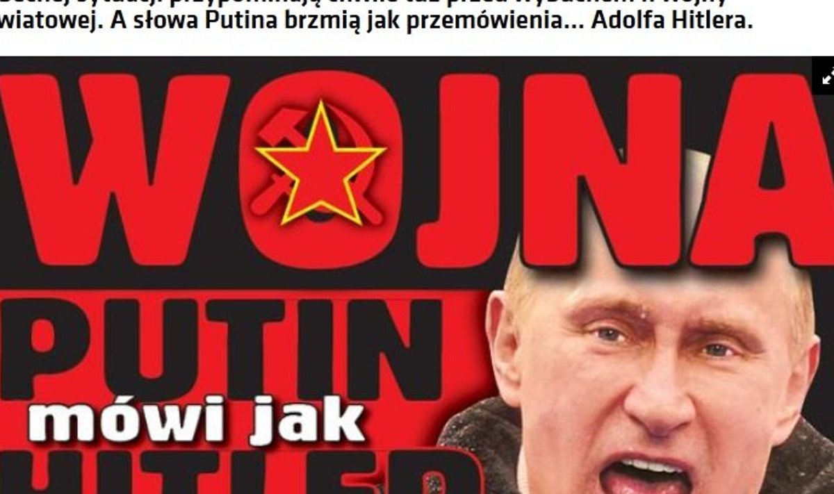 Poola meedias on pilt selge: Putin kõneleb nagu Hitler. www.se.pl