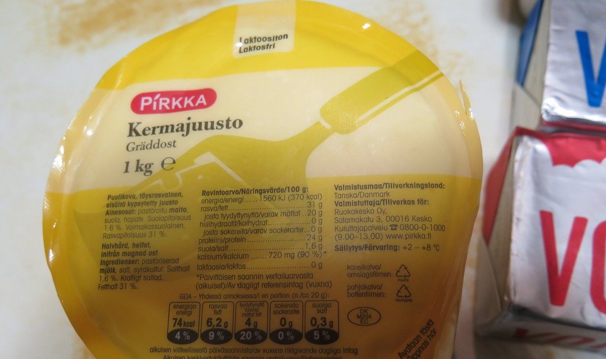 Suurpakis juustu kilo maksis kõigest kolm ja pool eurot.