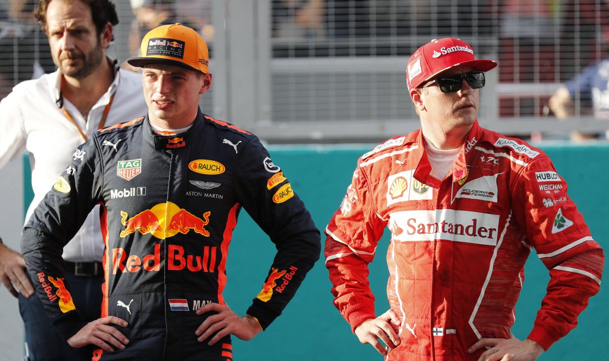 Max Verstappen ja Kimi Räikkönen tunamullusel hooajal.