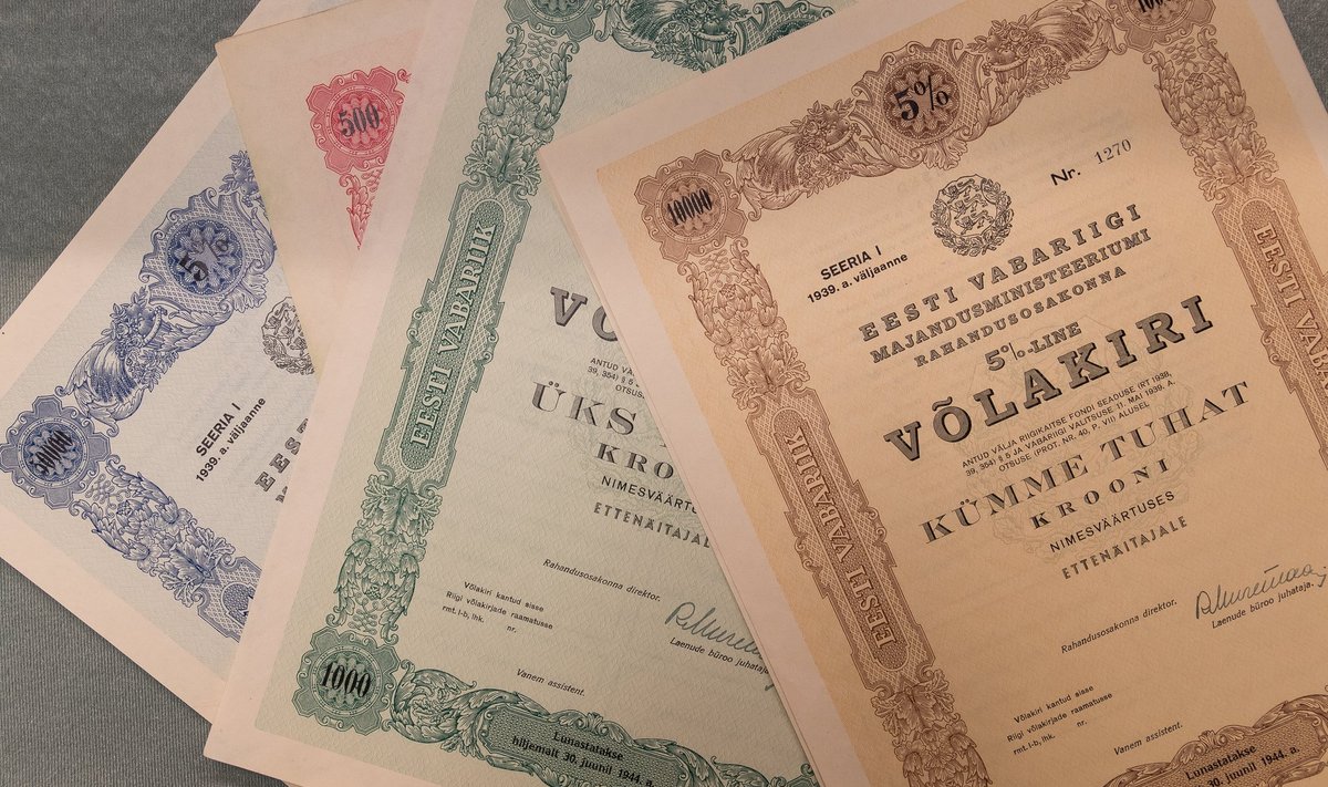 Kui sõjaeelses Eesti vabariigis ajal väljastati võlakirju paberil, siis nüüd on need tihti digitaalsed.