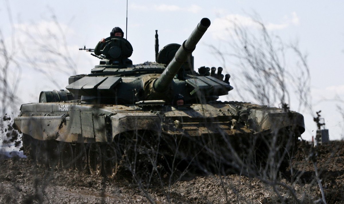 Vene tank õppusel.