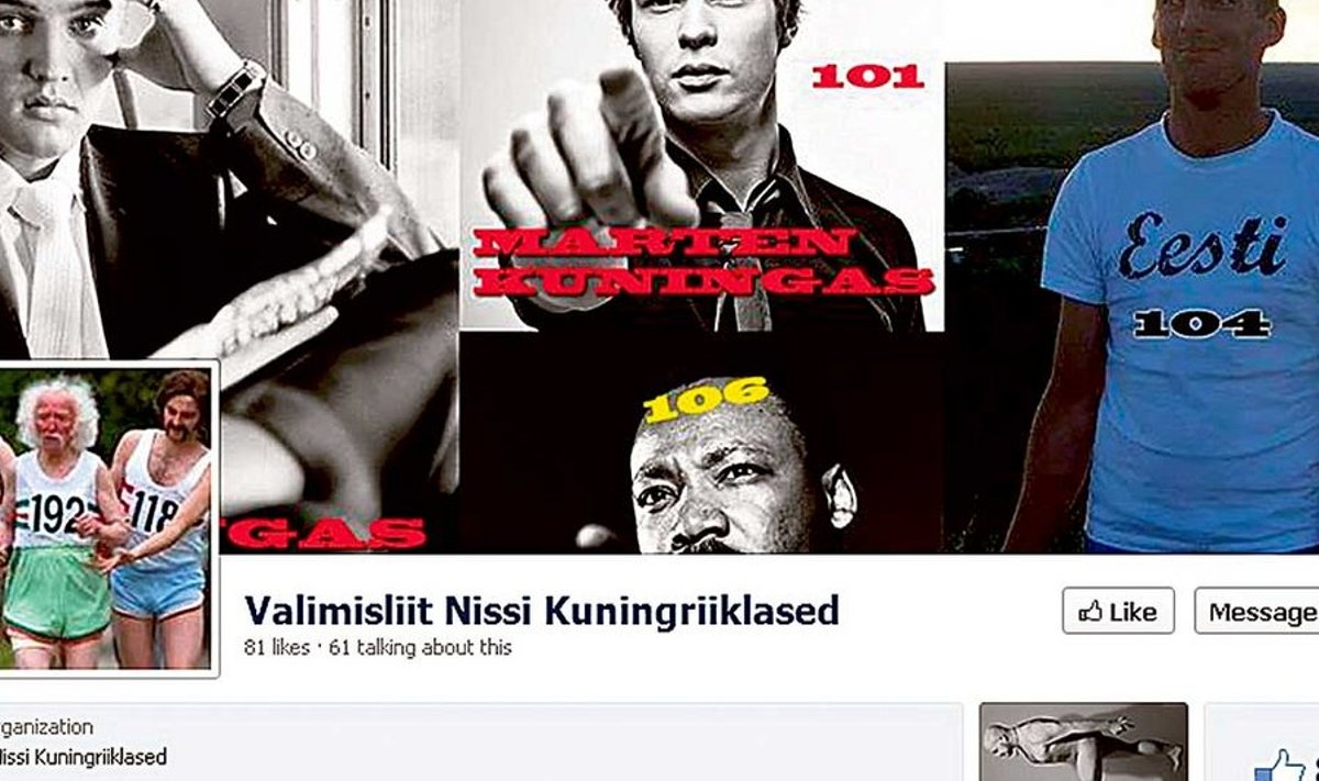 Nissi Kuninga valimiskampaania Facebookis