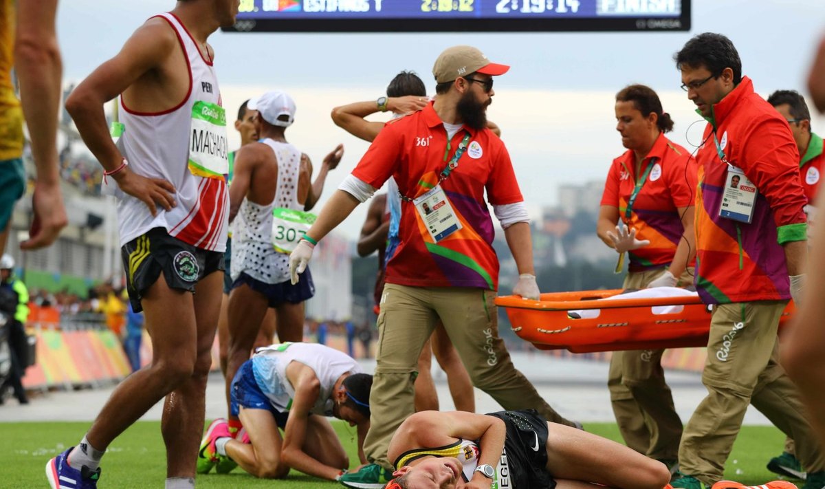 Rio olümpiamaratoni finiš.