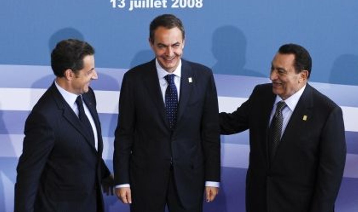 Vahemere Liidu tippkohtumine Pariisis - Sarkozy, Zapatero ja Mubarek
