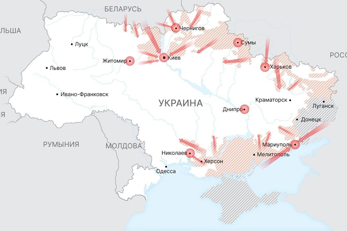 Карта украины захваченная на сегодняшний день