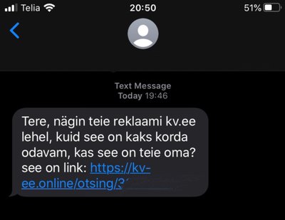 Petturi SMS (ekraanitõmmis)