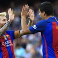 VIDEO: Suarez lõi kolm ja Messi kaks ning Barcelona alustas liigahooaega mäekõrguse võiduga