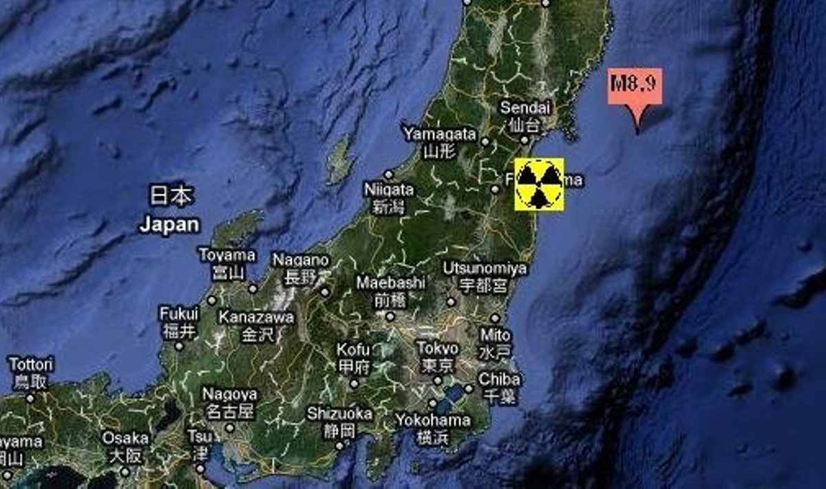 Jaapani maavärin, hiidlaine ja vigastatud Fukushima Daiichi tuumajaam