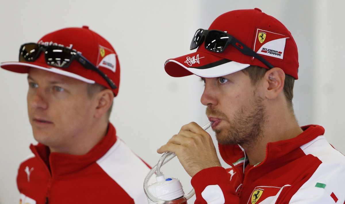 Kimi Räikkönen ja Sebastian Vettel