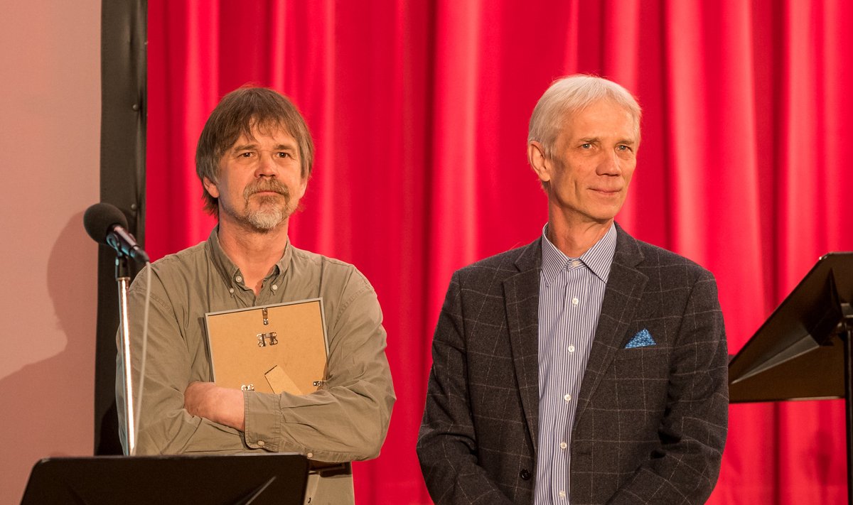 Raadioteatri 2017. aasta näitlejapreemia laureaadid Tõnu Oja ja Rein Oja.