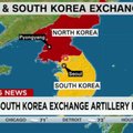 Põhja-Korea ja Lõuna-Korea piiril puhkes tulevahetus, tulistatud on mitu tosinat mürsku