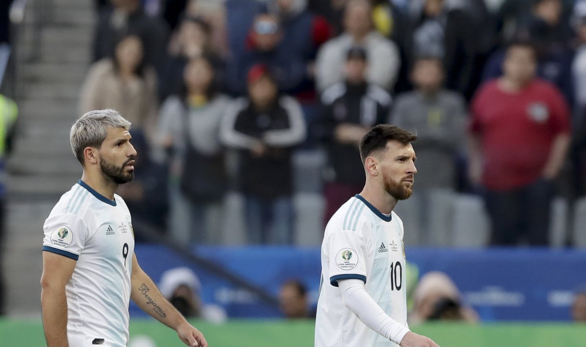 Argentina koondise suurimad staarid Sergio Agüero ja Lionel Messi.