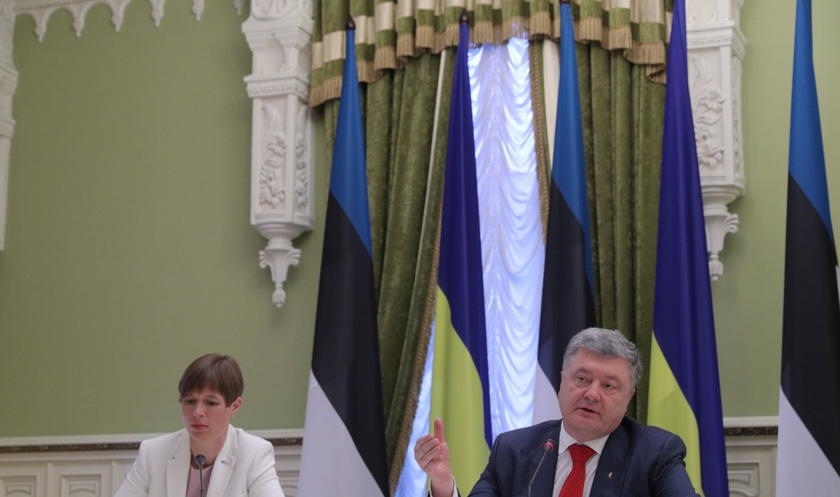 Kersti Kaljulaid, Petro Porošenko, pressikonverents, Ukraina, Kiiev
