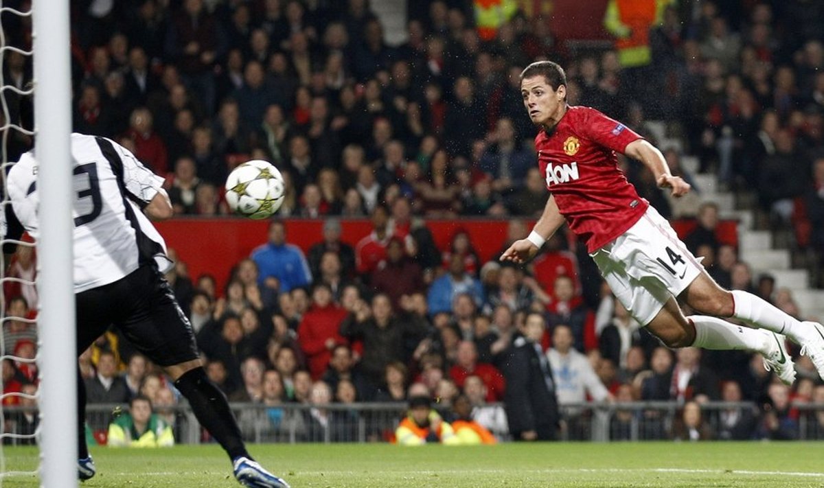 Javier Hernandez oli täna Manchester Unitedi kangelane, lüües kaks väravat.