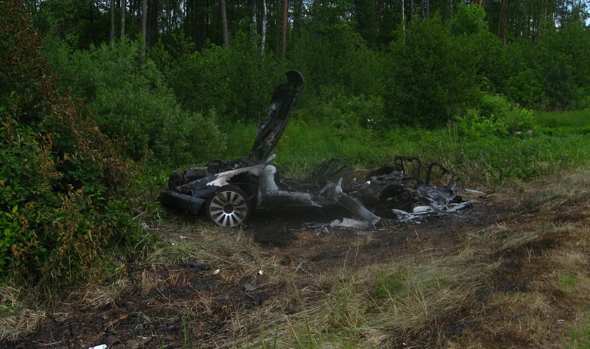 Põlenud Audi Kiltsi kandis
