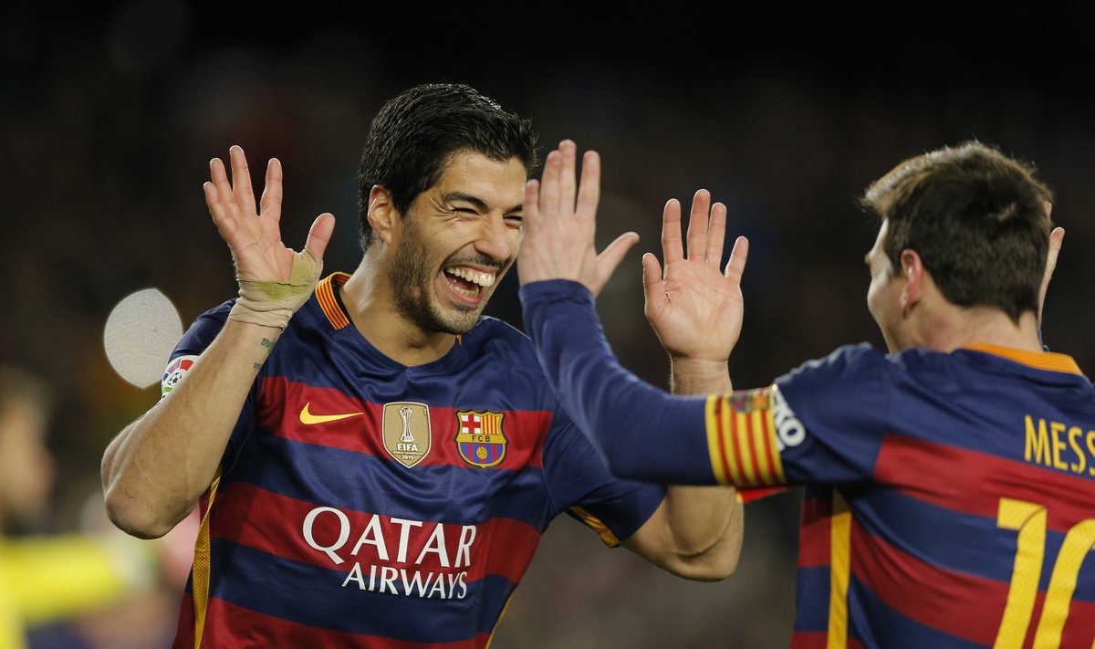 Luis Suarez ja Lionel Messi