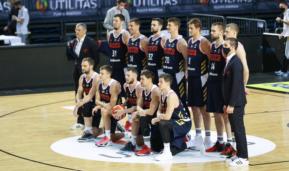 Venemaa korvpallikoondis 2020. aasta novembris Eestis.