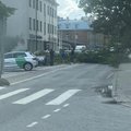 ФОТО | Непогода: на улице Туукри упавшая ветвь дерева перегородила дорогу