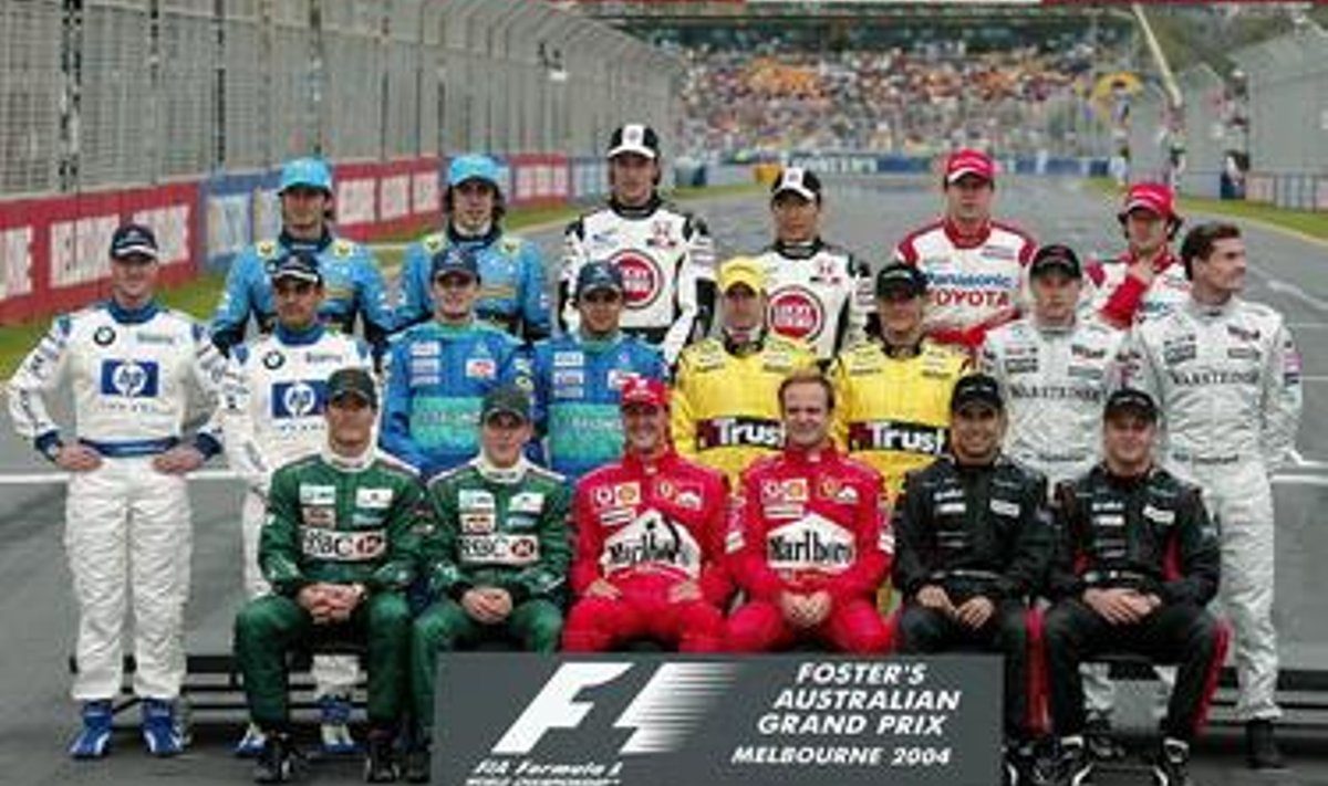 2004. aasta F1 sarja piloodid