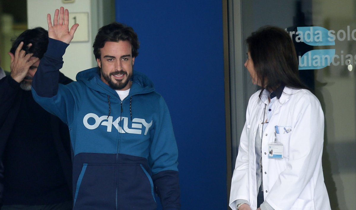 Fernando Alonso sai kolmapäeval haiglast välja.