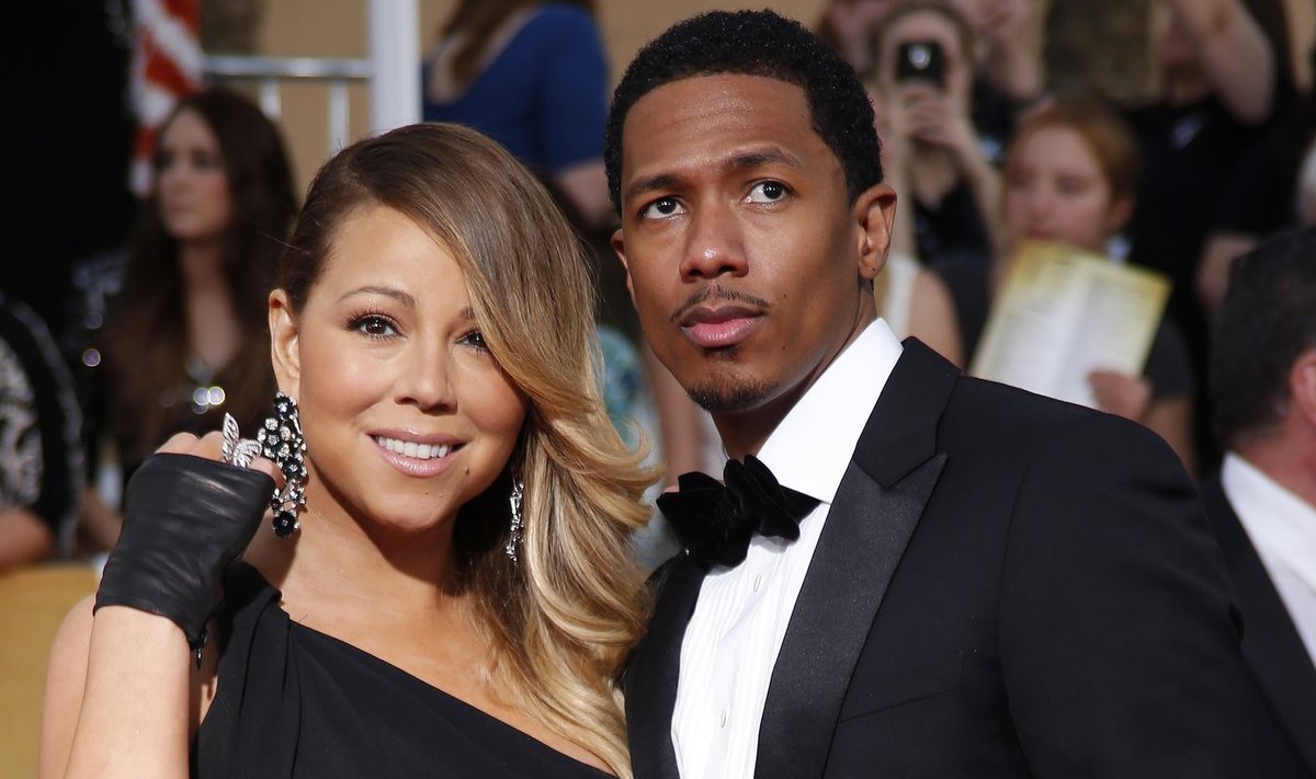 Mariah Carey and Nick Cannon arrive at the 20th annual Screen Actors Guild Awards in Los Angeles