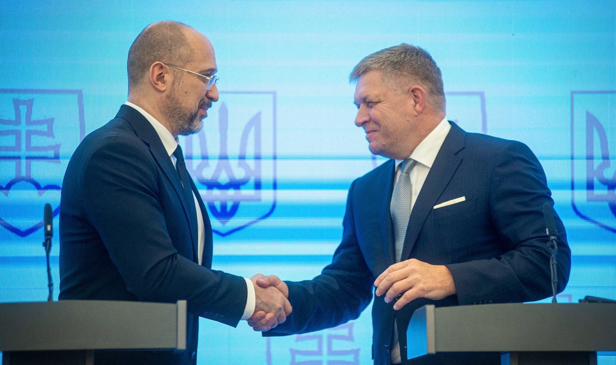 Ukraina peaminister Denõss Šmõhal ja tema Slovakkia kolleeg Robert Fico.