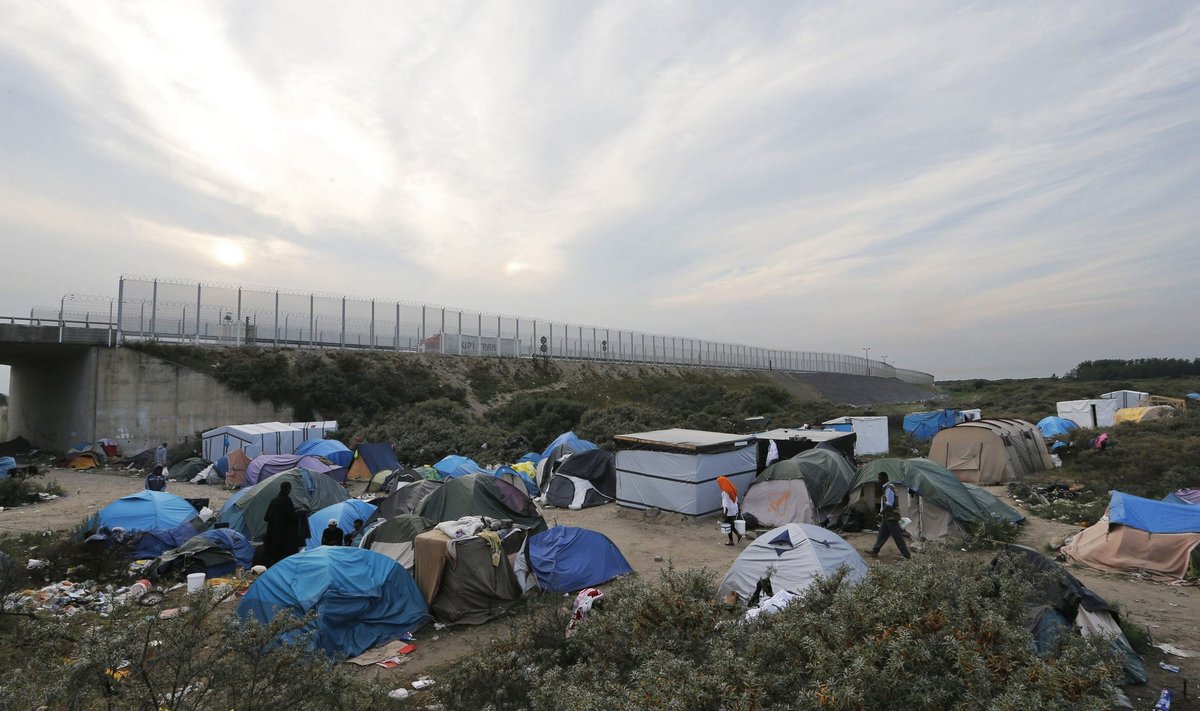 General view of tents in the makeshift camp called "The New Jungle" in Calais