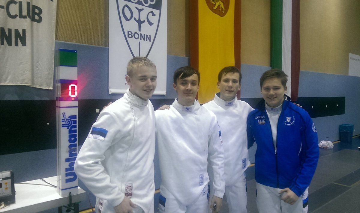 Fotol vasakult: Ruslan Eskov, Andžej Gedzo, Klim Gusarov, Maksim Serhovets