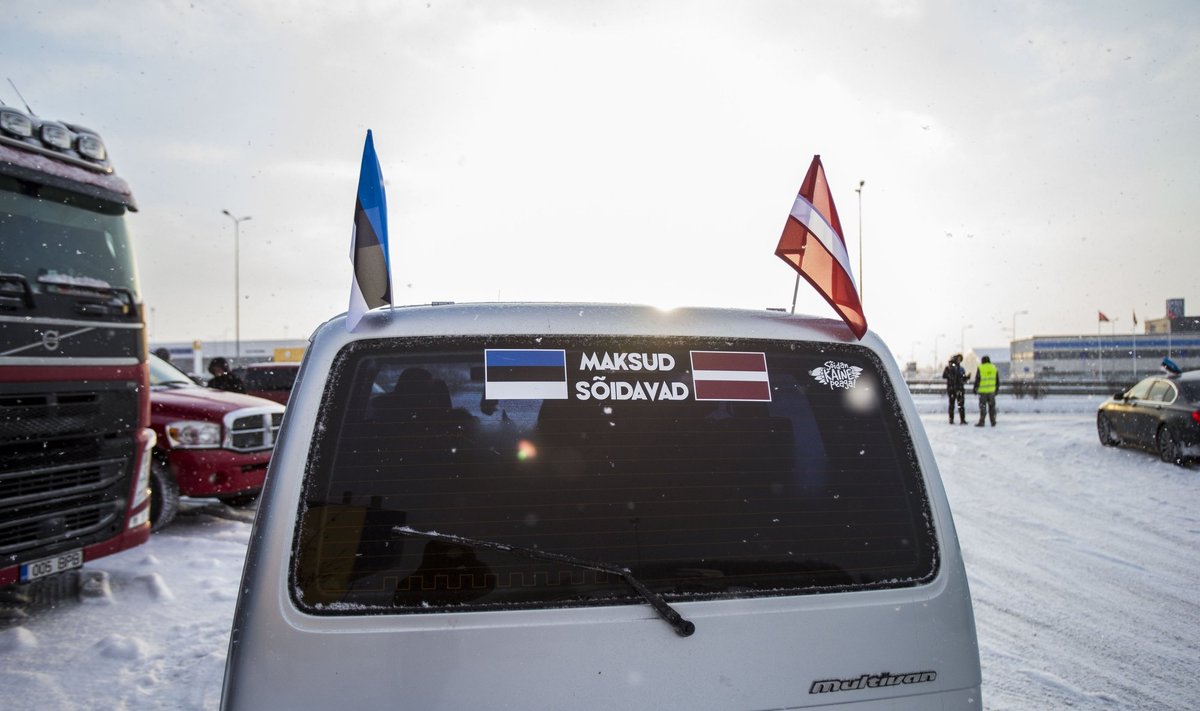 „Maksud sõidavad Lätti“ aktsioon 24. veebruaril 2018. aastal.